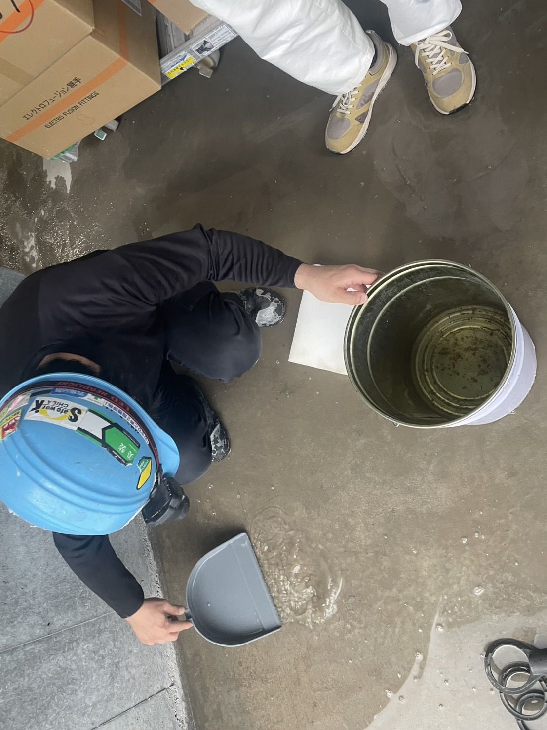 水替え作業